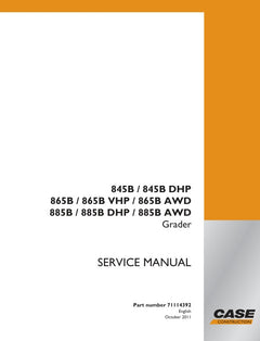 CASE 845B, 865B, 885B, DHP, VHP, AWD SERVICE MANUAL 71114392 - PDF FILE