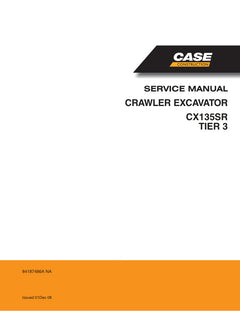 CASE CX135SR (TIER 3) CRAWLER EXCAVATOR SERVICE MANUAL 84187486A - PDF FILE