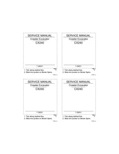 CASE CX240 CRAWLER EXCAVATOR SERVICE MANUAL 7-29051 - PDF FILE