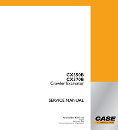 CASE CX350B, CX370B CRAWLER EXCAVATOR SERVICE MANUAL 47945155 - PDF FILE