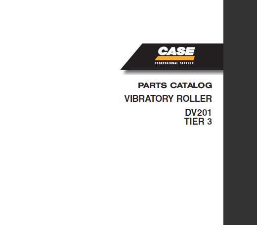 CASE DV201 VIBRATORY ROLLER TIRE 3 PARTS CATALOGUE MANUAL - PDF FILE