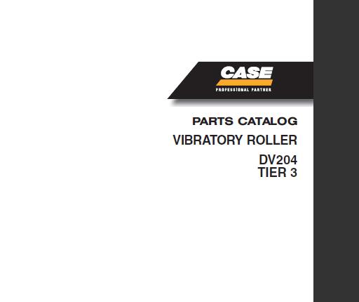 CASE DV204 VIBRATORY ROLLER TIRE 3 PARTS CATALOGUE MANUAL - PDF FILE