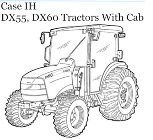 CASE IH DX55, DX60 TRACTORS WITH CAB OPERATOR’S MANUAL - PDF FILE