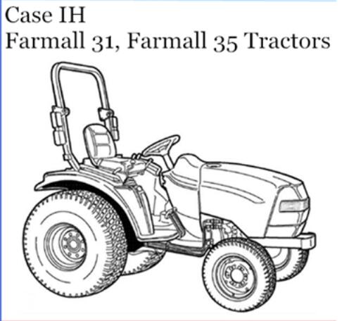 CASE IH FARMALL 31, FARMALL 35 TRACTORS OPERATOR’S MANUAL - PDF FILE