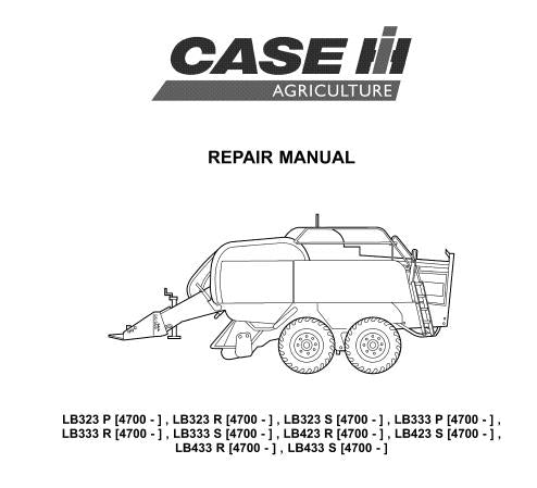 CASE IH LB323, LB333, LB423, LB433 SQUARE BALERC SERVICE REPAIR MANUAL - PDF FILE