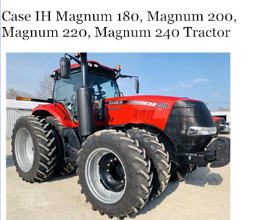 CASE IH MAGNUM 180, MAGNUM 200, MAGNUM 220, MAGNUM 240 TRACTOR (SERIAL NUMBERS: PIN ZGRH05001 AND ABOVE) OPERATOR’S MANUAL - PDF FILE