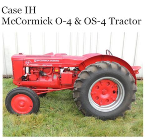 CASE IH MCCORMICK O-4 & OS-4 TRACTOR OPERATOR’S MANUAL - PDF FILE