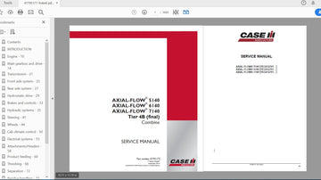 CASE IH TRACTOR AXIAL-FLOW 5140, AXIAL-FLOW 6140, AXIAL-FLOW 7140 TIER 4B (FINAL) COMBINE SERVICE MANUAL 47795177