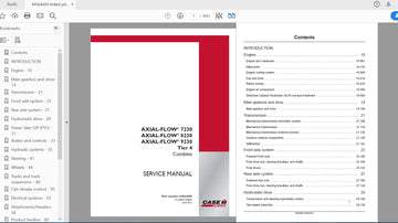 CASE IH TRACTOR AXIAL-FLOW 7230, 8230, 9230 COMBINE TIER 4 – COMPLETE SERVICE MANUAL 84564609 -