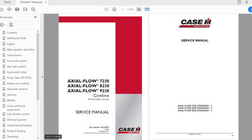 CASE IH TRACTOR AXIAL-FLOW 7230, AXIAL-FLOW 8230, AXIAL-FLOW 9230 COMBINE SERVICE MANUAL 47636947 - PDF FILE