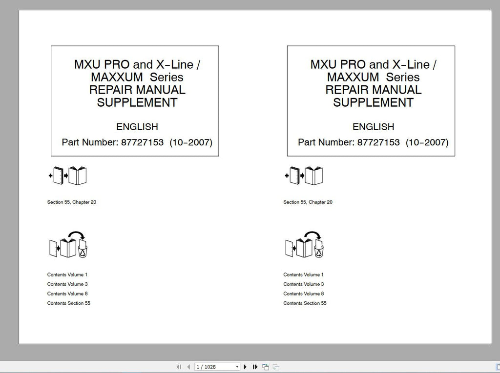 CASE IH TRACTOR MAXXUM SERIES REPAIR MANUAL 87727153 - PDF FILE