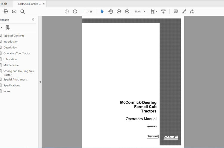CASE IH TRACTOR MCCORMICK ODS-6 1004075R2 OPERATOR’S MANUAL - PDF FILE