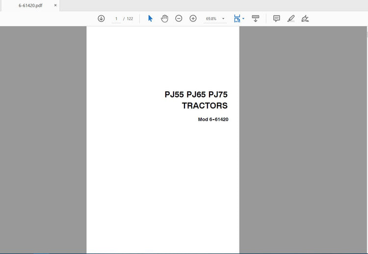 CASE IH TRACTOR PJ55 PJ65 PJ75 6-61420 OPERATOR’S MANUAL - PDF FILE