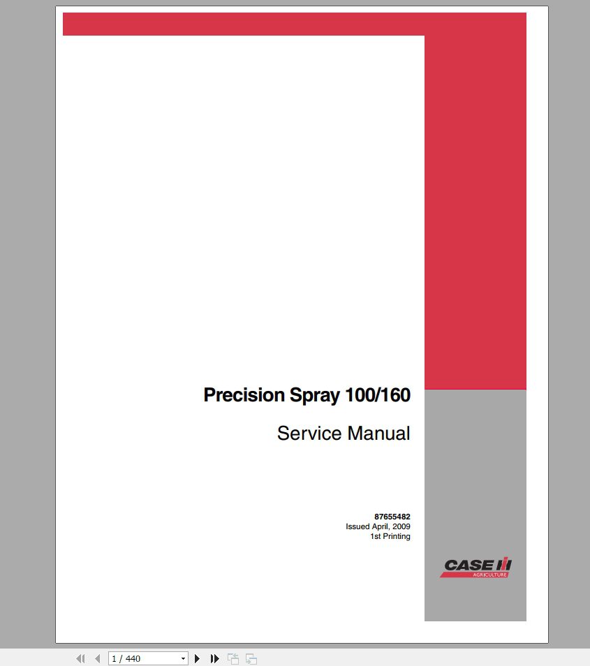 CASE IH PTX600 Precision Tillage Service Manual NWC-010V1 – PDF