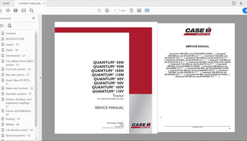 CASE IH TRACTOR QUANTUM 80N, 90N, 100N, 110N, 80V, 90V, 100V, 110V SERVICE MANUAL 51526041
