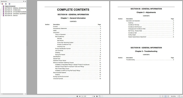 CASE IH Tractor RD132 Disc Mower-Conditioner Header Repair Manual 87755424 - PDF File