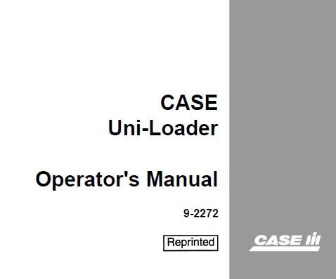 CASE IH UNI-LOADER OPERATOR’S MANUAL - PFD FILE