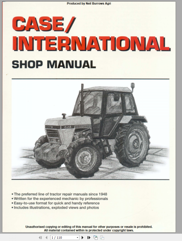 Case International 1190 & 1690 Series Shop Manual - PDF Download