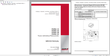 CASE TRACTOR PUMA 115, 125, 140, 155 SERVICE
