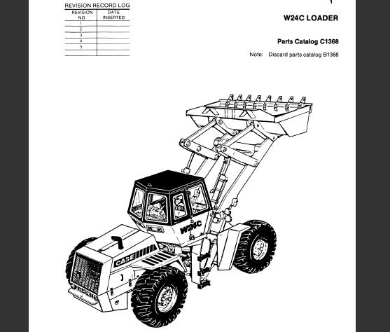 CASE W24C LOADER PARTS CATALOG MANUAL - PFD FILE
