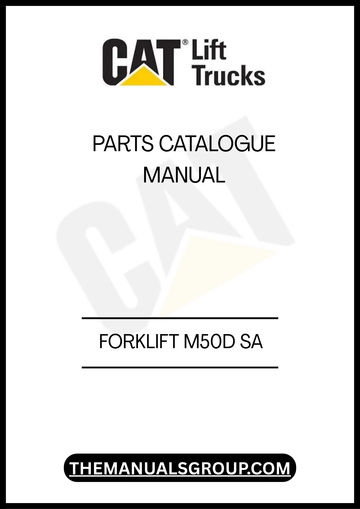 CATERPILLAR FORKLIFT M50D SA PARTS CATALOGUE MANUAL
