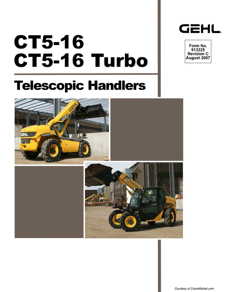 CT5-16 Gehl Turbo Telescopic Handlers Parts Catalog Manual PDF Download