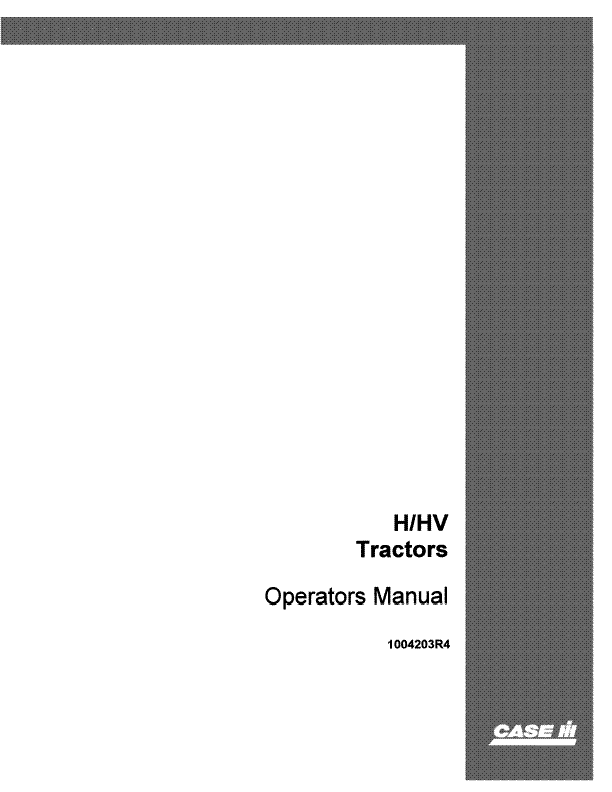 Case IH Farmall H & HV Tractor Operator's Manual 1004203R4 - PDF File Download