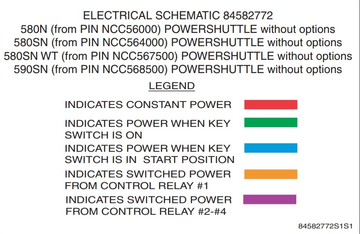 Case Loader 580N, 580SN, 580SNWT, 590SN Electrical Schematic