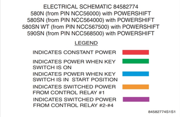 Case Backhoe Loader 580N, 580SN, 580SNWT, 590SN Electrical Schematic