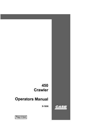 Case Crawler Dozer 450 Operator
