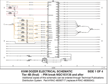 Case Dozer 850M Tier 4B Electrical Schematic