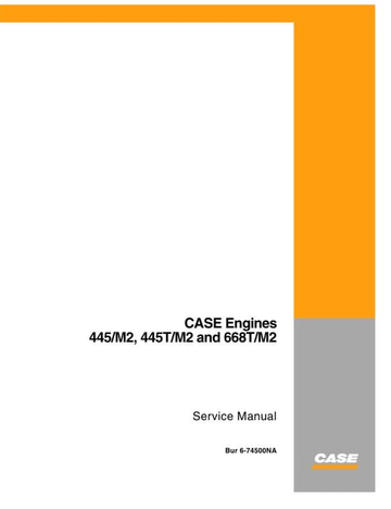 Case Engine 445M2, 445TM2, 668TM2 Service Manual PDF