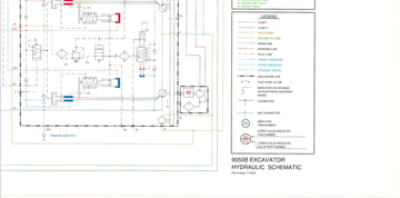 Case Excavator 9050B Hydraulic Schematic
