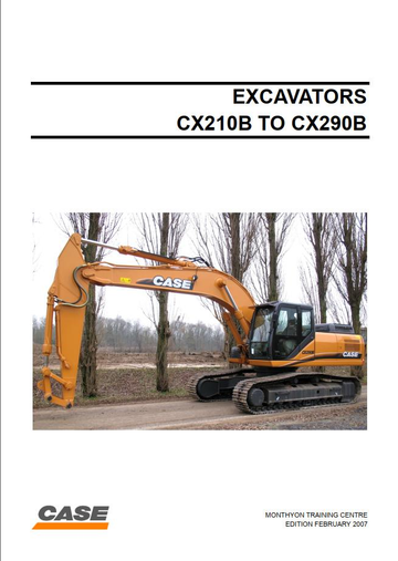 Case Excavator CX210B to CX290B Service