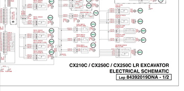 Case Excavator CX210C, CX250C, CX250C LR Electrical Schematic Manual PDF