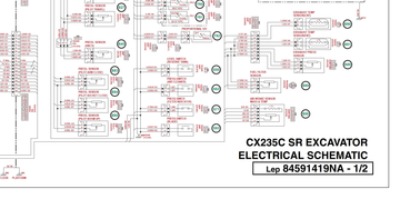 Case Excavator CX235C-SR Electrical Schematic Manual PDF