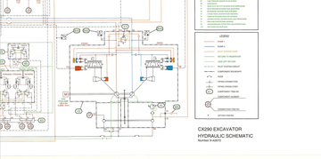 Case Excavator CX290C Hydraulic Electrical Schematic