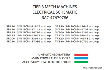 Case Loader SR130 to TV380 Electrical Schematic