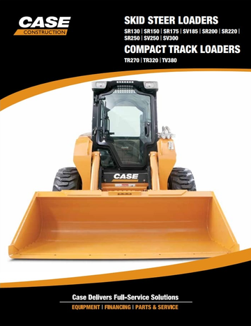 Case Skid Steer SR SV Series Service