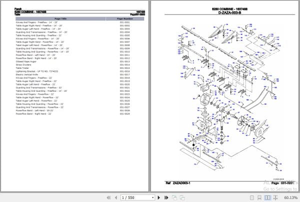 FENDT COMBINE 6280 1637488 07.2005 SPARE PARTS CATALOGUE MANUAL - PDF FILE