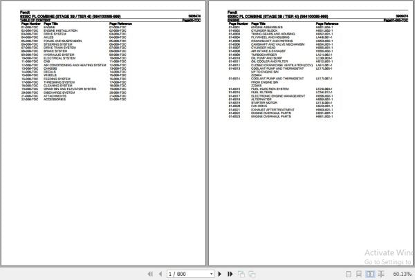 FENDT COMBINE 6335C PL 3906474 03.2019 SPARE PARTS CATALOGUE MANUAL - PDF FILE