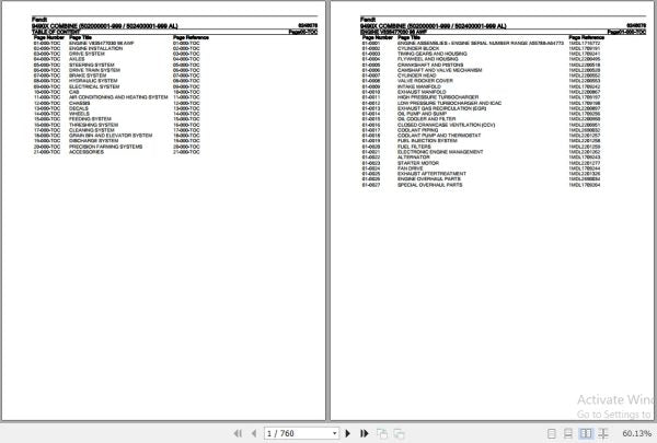 FENDT COMBINE 9490X 6246078 07.2020 SPARE PARTS CATALOGUE MANUAL - PDF FILE