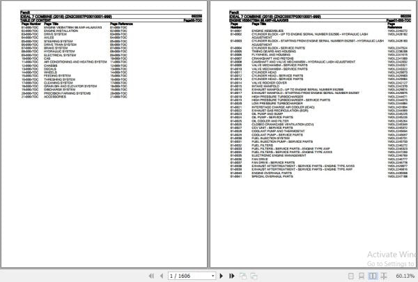 FENDT COMBINE IDEAL 7 652238 2018 SPASRE PARTS CATALOGUE MANUAL - PDF FILE