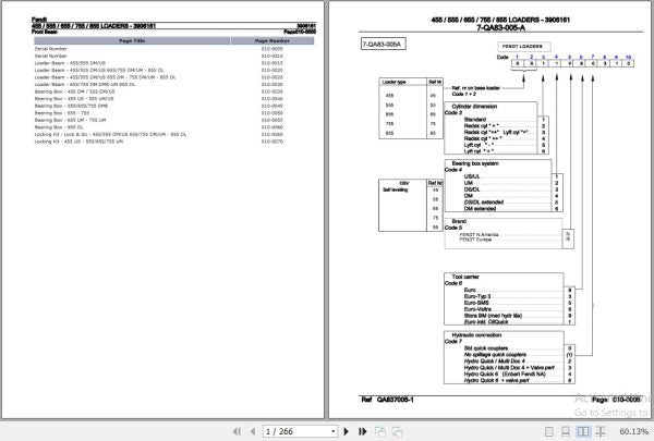 FENDT LOADER 455, 555, 655, 755, 855 3906161 11.2007 SPARE PARTS CATALOGUE MANUAL - PDF FILE