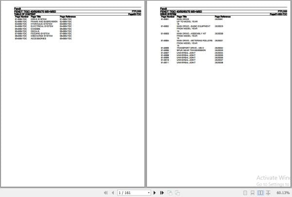 FENDT LOADER WAGON TIGO 40 50 60 70 MS+MSD FTFLD00 10.2020 SPARE PARTS CATALOGUE MANUAL - PDF FILE