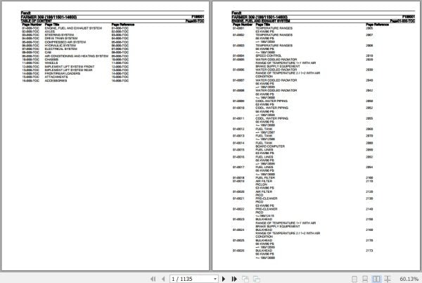 FENDT TRACTOR FARMER 309 F186001 11.2018 SPARE PARTS CATALOGUE MANUAL - PDF FILE