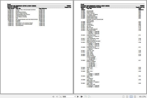 FENDT TRACTOR FAVORIT 926 F926001 09.2020 SPARE PARTS CATALOGUE MANUAL -PDF FILE