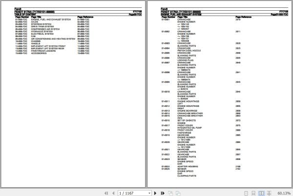 FENDT TRACTOR 817NA F717105 10.2020 SPARE PARTS CATALOGUE MANUAL - PDF FILE