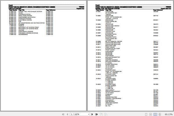 FENDT TRACTOR 933 S4 F952000 10.2020 SPARE PARTS CATALOGUE MANUAL - PDF FILE