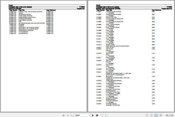 FENDT TRACTOR FARMER 308 F178002 11.2018 SPARE PARTS CATALOGUE MANUAL - PDF FILE